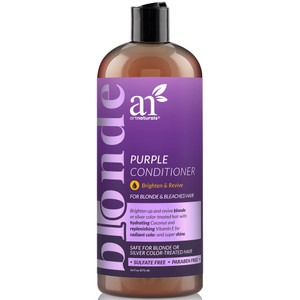 Artnaturals Purple Conditioner  (16 Fl Oz / 473ml)  Protects, Balances and Tones  Bleached, Color Treated, Silver, Brassy and Blonde Hair - Sulfat