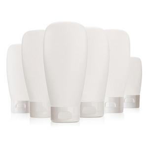 12PCS 150ML/5oz Empty Clear Refillable Cosmetic Soft Tube Squeeze Bottle With Flip Cap Makeup Container Shampoo Facial Cleanser Body Cream Bath Conta