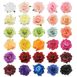 MECCANIXITY Set of 30 Rose Flower Hair Clips 4 Inch Flower Hair Pins Flower Brooch for Women Hair Accessories