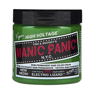 MANIC PANIC Classic Electric Lizard Semi Permanent Hair Color - Bright Neon Green Hair Dye for Women & Men That Lasts 4-6 Weeks - Vegan, Ammonia & Cr