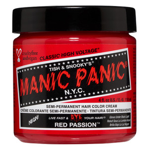 MANIC PANIC Classic Red Passion Semi Permanent Hair Color - Medium Cherry Red Hair Dye for Women & Men That Lasts 4-6 Weeks - Vegan, Ammonia & Cruelt