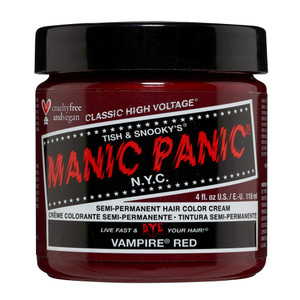 MANIC PANIC Classic Vampire Red Semi Permanent Hair Color - Deep Blood Red Hair Dye for Women & Men That Lasts 4-6 Weeks - Vegan, Ammonia & Cruelty-F