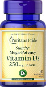 Puritan's Pride Vitamin D3, 100 Count