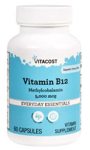 Vitacost Vitamin B-12 Methylcobalamin - 5000 mcg - 60 Capsules