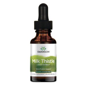 Swanson Milk Thistle Liquid Extract (Alcohol- & Sugar-Free) 1 fl Ounce (29.6 ml) Liquid