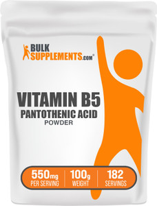BulkSupplements.com Vitamin B5 Powder - as Calcium Pantothenate, B5 Vitamins - Gluten Free, 500mg of Vitamin B5 Pantothenic Acid per Serving, 100g (3