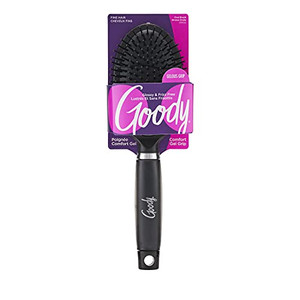 Goody Oval Hair Brush with Gelous Grip - For All Hair Types - Ion Infused Bristles for Frizz-Free and Glossy Styling - Pain-Free Hair Accessories for