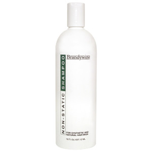 Brandywine Non Static Shampoo, Hair Cleanser for Synthetic & Human Hair Wigs, Hairpieces & Extensions - 16 Fl Oz