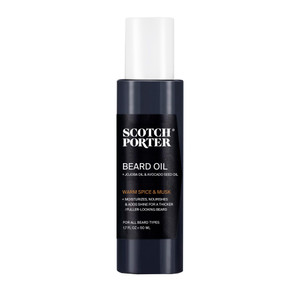 Scotch Porter Smoothing Beard Oil  Nourishing Oil Seals in Moisture & Smooths Flyaways for a Frizz-Free, Fuller/Healthier-Looking Beard with All-Day
