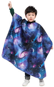 PERFEHAIR Kids Haircut Barber Cape Cover for Hair Cutting,Styling and Shampoo - Space Starry Sky Printing