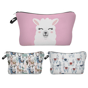 Jom Tokoy Llama Makeup Bag Travel Cosmetic Organizer Pencil Case Zipper Pouch gifts for Women (Llama-1)