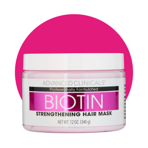 Advanced Clinicals Biotin Hair Treatment Anti-Breakage Repair Hair Mask. Strengthen Broken, Color-Treated Hair W/Repairing Deep Conditioner Manuka Ho