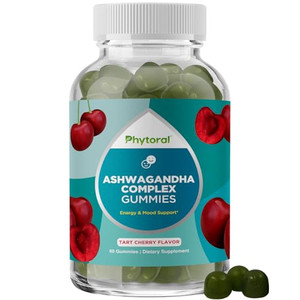 Calming Ashwagandha Gummies for Men and Women - 750mg Equivalent from 30:1 Root Extract with Zinc and Vitamin D - Tasty Adaptogen Stress Gummies for