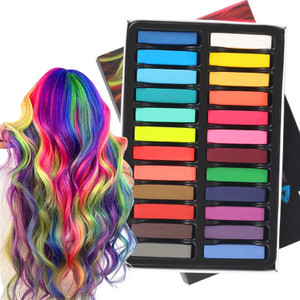 Daytoyz Washable Hair Chalk Set with Golves for Kids - Non Toxic Temporary Hair Color Dye in 24 Colors- Perfect for Parties and Cosplay DIY - Birthda