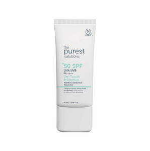 The Purest Solutions Dry-Touch Protection (Mattifier & Oil Control Moisturizer SPF 50+) - Combined with Witch Hazel & Bilberry - Oily Skin Type - Veg