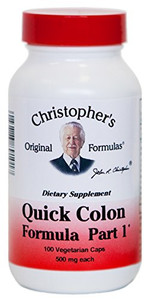 Christopher's Original Formulas Quick Colon Part 1, Colon Health Support, 100 Veg Caps