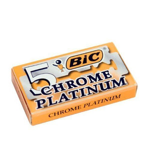 BIC Chrome Platinum Double Edge (DE) Razorblade - 100 Blades