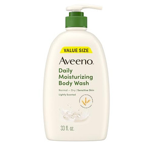 Aveeno Daily Moisturizing Body Wash for Women and Men for Dry & Sensitive Skin, Paraben, Soap & Dye-Free, Gentle Shower Cleanser, Dermatologist Recom