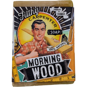 Novelty Handmade Gift Soap Bar Filthy Carpenter Soap by Filthy Farmgirl (Morning Wood)