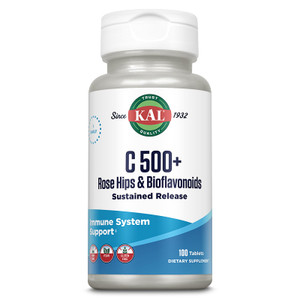 KAL C-500 with RH and Bioflavonoids Sustained Release Tablets, 500 mg, 100 Count