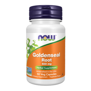 NOW Supplements, Goldenseal Root (Hydrastis canadensis) 500 mg, Herbal Supplement, 50 Veg Capsules