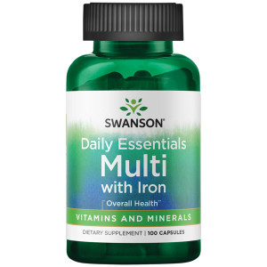 Swanson Multi and Mineral Daily Men's Women's Multivitamin Multimineral Health Supplement 100 Capsules (Caps)
