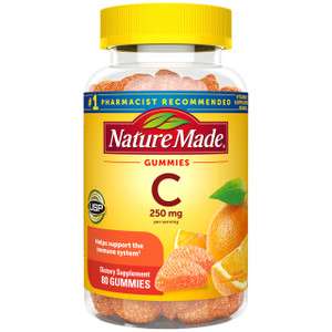 Nature Made Vitamin C 250 mg per serving, Dietary Supplement for Immune Support, 80 Gummies, 40 Day Supply