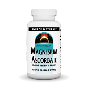 Source Naturals Magnesium Ascorbate Crystals - Non-Acidic Vitamin C - 8 Ounce Powder