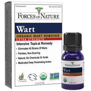 Forces of Nature Wart Control Extra Strength, Organic Homeopathic Medicine for Gentle Removal of Plantar Warts on Feet and Hands, Natural Ingredients