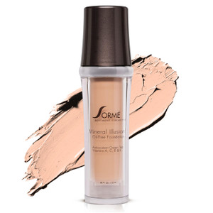 SORMÉ Mineral Illusion Fragrance & Oil Free Liquid Foundation with Non-Chemical Sunscreen, Mineral Formula, Hydrating with Shea Butter, Antioxidants