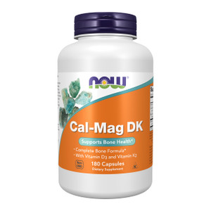 NOW Foods Supplements, Cal-Mag DK with Vitamin D-3 and Vitamin K-2, Supports Bone Health*, 180 Capsules