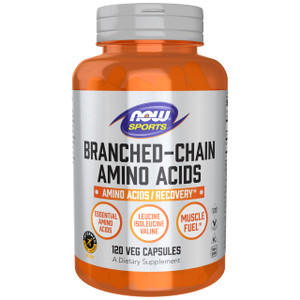 NOW Foods Sports Nutrition, Branched Chain Amino Acids, With Leucine, Isoleucine and Valine, 120 Veg Capsules