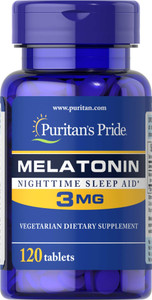 Puritans Pride Melatonin 3 Mg Tablets, 120 Count