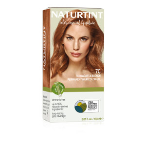 Naturtint 7C Terracotta Blonde Permanent Hair Color (Pack of 1), Ammonia Free, Vegan, Cruelty Free, up to 100% Gray Coverage, Long Lasting Results (P