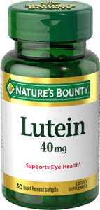 Nature's Bounty Lutein Pills, Eye Health Supplements and Vitamins, Support Vision Health, 40 mg, 30 Softgels