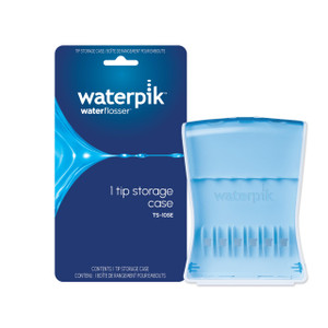 Waterpik Convenient Hygienic Sturdy Storage Case for Replacement Tips, No Tips Included, Blue