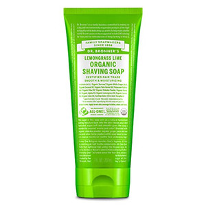 Dr. Bronner's - Organic Shaving Soap (Lemongrass, 7 Ounce) - Certified Organic, Sugar and Shikakai Powder, Soothes and Moisturizes for Close Comforta