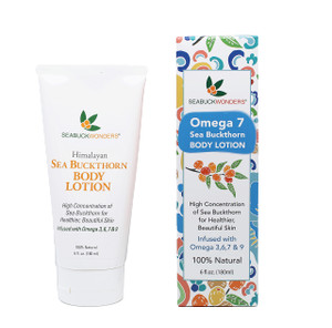 SeabuckWonders Organic Sea Buckthorn Body Lotion, Moisturizing Body Cream with Omega 3,6,7,9, Protects, Soothes Sensitive, Dry Skin, For All Skin Typ
