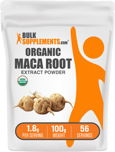 BulkSupplements.com Organic Maca Root Extract Powder - Organic Maca Powder, Nutritional Supplement - Vegan & Gluten Free, 1.8g of per Serving, 100g (