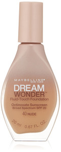 Maybelline New York Dream Wonder Fluid-Touch Foundation, Nude, 0.67 Fluid Ounce
