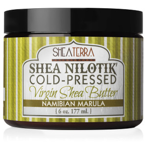 Shea Terra Organics 100% Organic Cold-Pressed Virgin Shea Butter  Namibian Marula | Natural Anti-Aging Daily Skin, Nails & Hair Cream to Soften & Hy