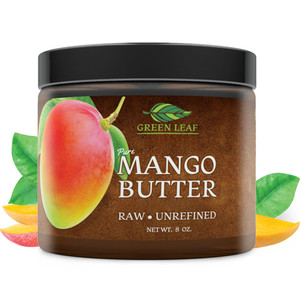 Raw Unrefined Mango Butter | Body Butter for Dry Skin | Mango Butter for Women & Men | Rich in Vitamin C, E & A | Facial Cleanser | Use DIY with Shea