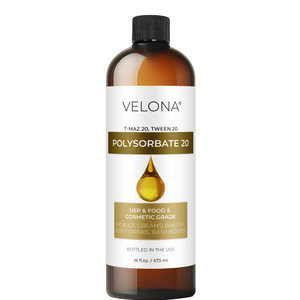 Polysorbate 20 by Velona - 16 Fl Oz | Solubilizer, Food & Cosmetic Grade | All Natural for Cooking, Skin Care and Bath Bombs | Use Today - Enjoy Resu