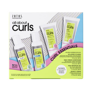All About Curls Essential Moisture Starter Kit | 4-Piece Set | Curly Hair Products | Cleanse, Condition, Moisturize, Define | All Curly Hair Types |
