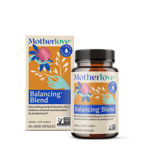Motherlove Balancing Blend (60 Liquid caps) Herbal Supplement for Period & Postpartum Hormonal HealthNon-GMO, Organic Herbs, Vegan, Kosher