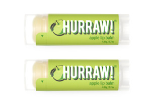 Hurraw! Apple Lip Balm, 2 Pack: Organic, Certified Vegan, Cruelty and Gluten Free. Non-GMO, 100% Natural Ingredients. Bee, Shea, Soy and Palm Free. M