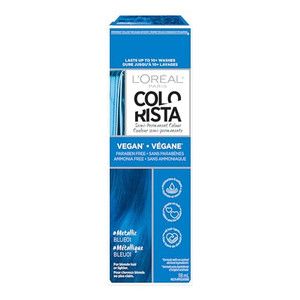 L'Oreal Paris Colorista Metallic Semi Permanent Hair Color for Bleached or Blonde Hair, Color Depositing Hair Mask Formula, Metallic Blue