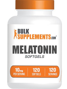 BulkSupplements.com Melatonin 10 mg Softgels - Melatonin for Adults, Sleep Supplement - 10mg Melatonin per Serving, Gluten Free, 1 Softgel per Servin