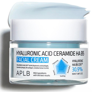 APLB Hyaluronic Acid Ceramide HA B5 Facial Cream | HYALURONIC HA B5 CEN 30.9% 1.86 FL.OZ/Korean Skincare, Deep hydration, Revitalize for gentle and