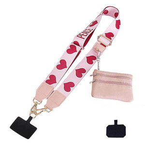 FOTN Clip and Go Strap for Phone with Wallet,Phone Strap with Zippered Pouch,Phone Strap Crossbody (C&G16*1PCS)